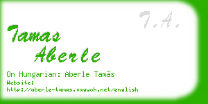tamas aberle business card